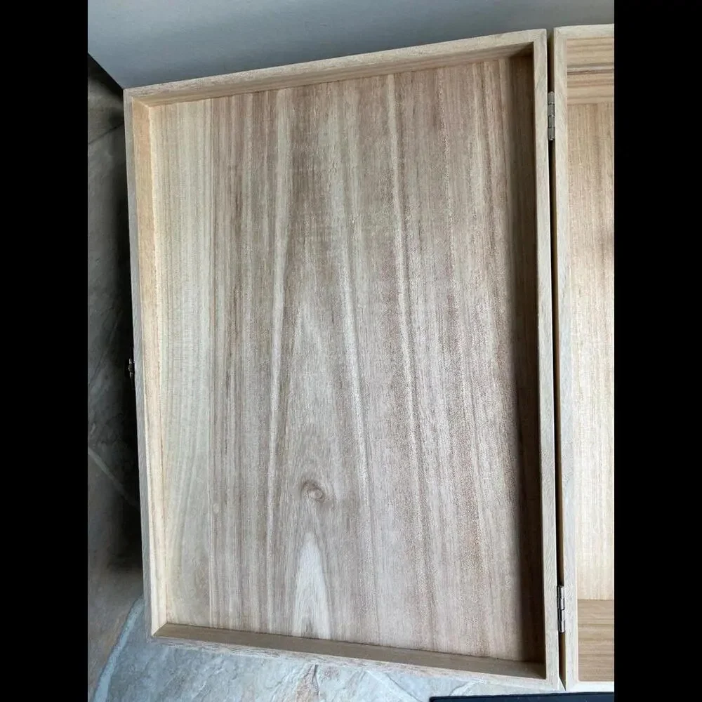 Hair Dryer Holder - Wood Wall Box To Store and Hide Your Bathroom Blow Dryer